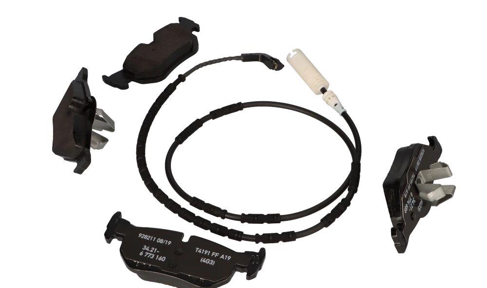Juego de pastillas de freno con sensor OEM 34212288891 para BMW E81, E82, E87, E88, E90, E91, E92, E93. Original BMW.