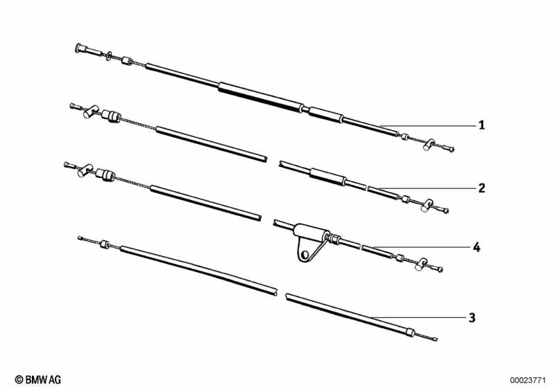 Cable de freno para BMW E46, F30, F80 (OEM 34112072137). Original BMW