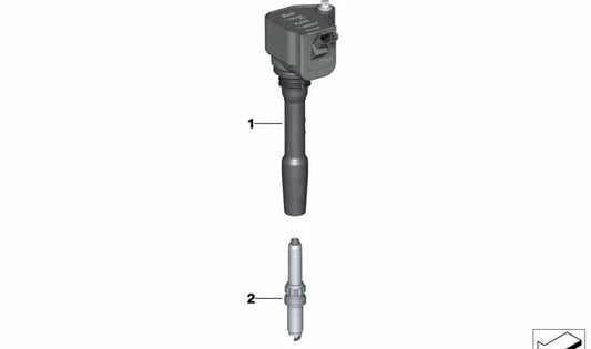 Ignition coil for Mini F65, F66, U25, BMW F70, U06, G20N, G21N, G22N, G23N, G26N, G60, G61, G68, G70, U11, U12, U10, G45, G05N, G18N, G06N, G07N, G07N , G09 (OEM 12139453463). BMW original