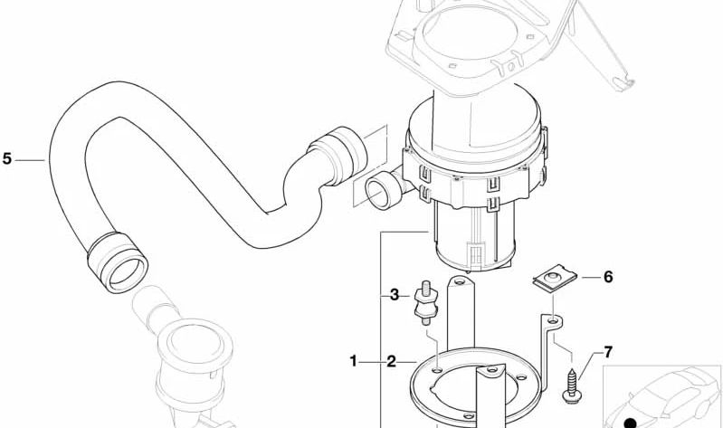 Soporte de escape OEM 11721742479 para BMW Serie 5 E39 (1995-2004). Original BMW