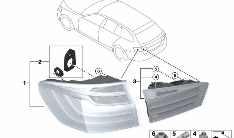 Game of Joints OEM 63217372269 per la serie BMW 5 F11. BMW originale.