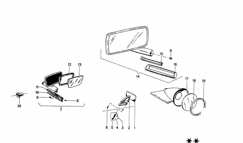 Suporte de suporte OEM 51161807731 para BMW E21. Peça original da BMW.