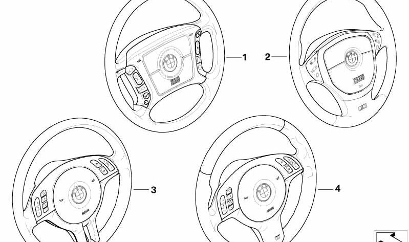 Kit de adaptación para volante multifunción OEM 65710141897 para BMW E39 (520d, 520i) con motores M47 y M52, transmisión manual y automática. Original BMW.