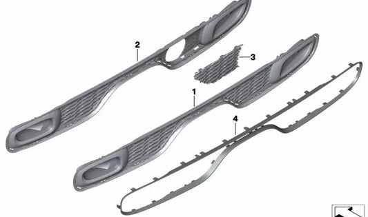 Rejilla delantera OEM 51127365092 para MINI F56, F55, Cabrio F57... y más. Original MINI.