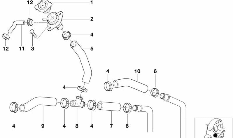 Tubo OEM 17121343042 para BMW Motorrad C1 (códigos 0191, 0192) 125 cc. Original BMW Motorrad.
