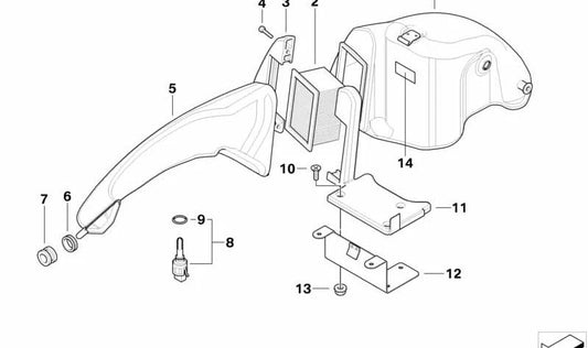 Brida OEM 13712343579 para motos BMW F 650 GS, F 650 GS Dakar, G 650 GS, G 650 GS Sertão. Original BMW Motorrad.