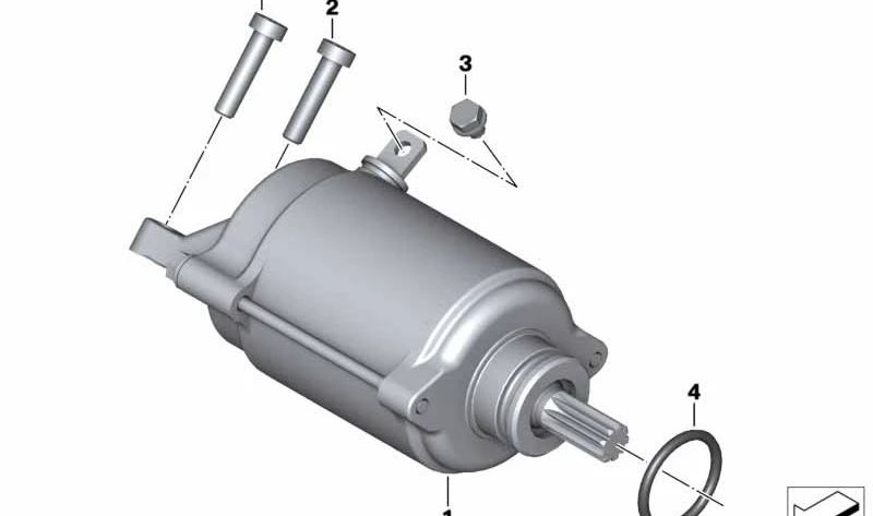 Démarreur OEM 12418525346 pour motos BMW S 1000 RR, HP4, S 1000 R, S 1000 XR, M 1000 RR... et plus encore. BMW Motorrad d'origine.