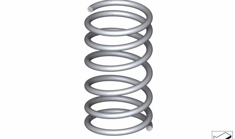 Mola helicoidal traseira para BMW X5 F95N, X6 F96, F96N (OEM 31338469740). BMW original