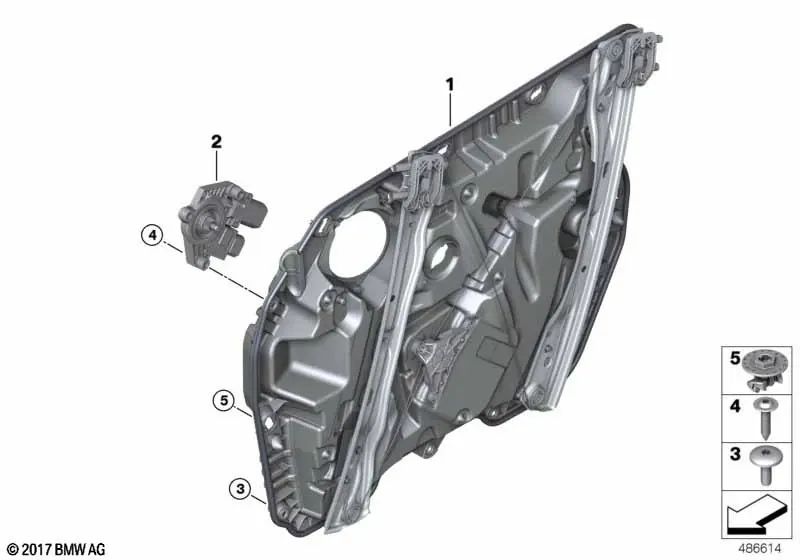 Supporto porta anteriore destra OEM 51337498156 per BMW iX3 G08, iX3 G08 LCI. BMW originale.
