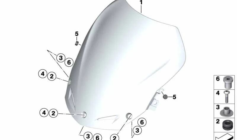 Casquillo con collar OEM 46638528617 para motos BMW F800GT, F800ST, F800S (K71). Original BMW Motorrad.