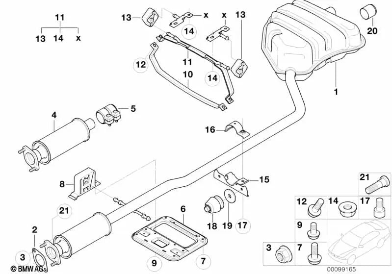 Parafuso sextavado OEM 07119913015 para BMW E30, E36, E46, E34, E39, E32, E38, E31, X5 E53, Z1, Z3, Z4, Z8 e MINI R50, R53... e muito mais. BMW e MINI originais.