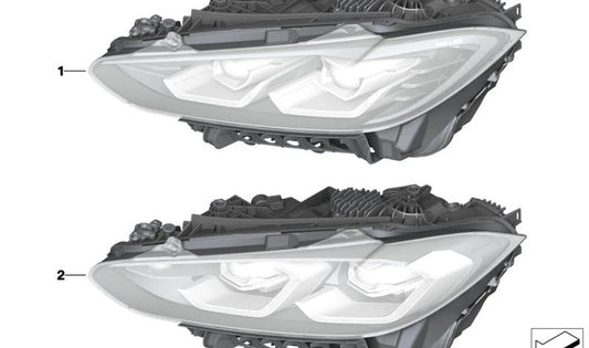 LED Right Front OEM 63118084890 for BMW 3 Series 3 {G80} and 4 Series {G22, G23, G26, G26E, G82, G83}. Original BMW.