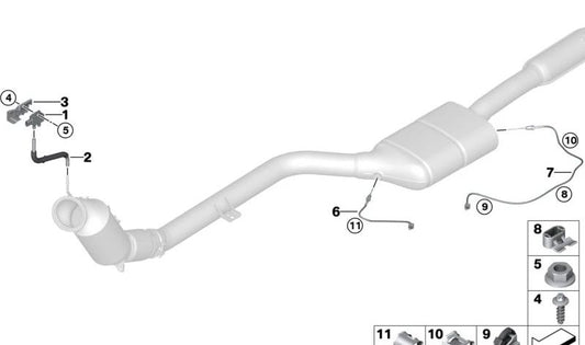 Tapa protectora sensor OEM 13628682792 para BMW F20, F21, F22, F23, F30, F31, F32, F36, G20, G30, G12, G01, F97, F98. Original BMW.
