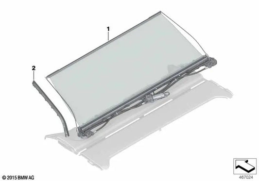 Cortina traseira elétrica OEM 51467990181 para BMW Série 7 G11, G12, G11 LCI, G12 LCI. Cor caramelo. BMW genuíno.