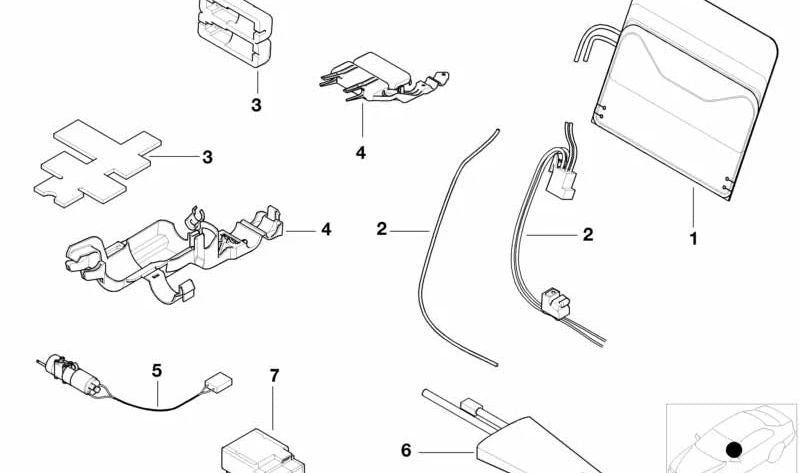 Tubo de aire OEM 52107008512 para BMW Serie 5 E39 y Serie 7 E38. Conector de aire 200mm para asiento delantero con soporte lumbar. Original BMW.