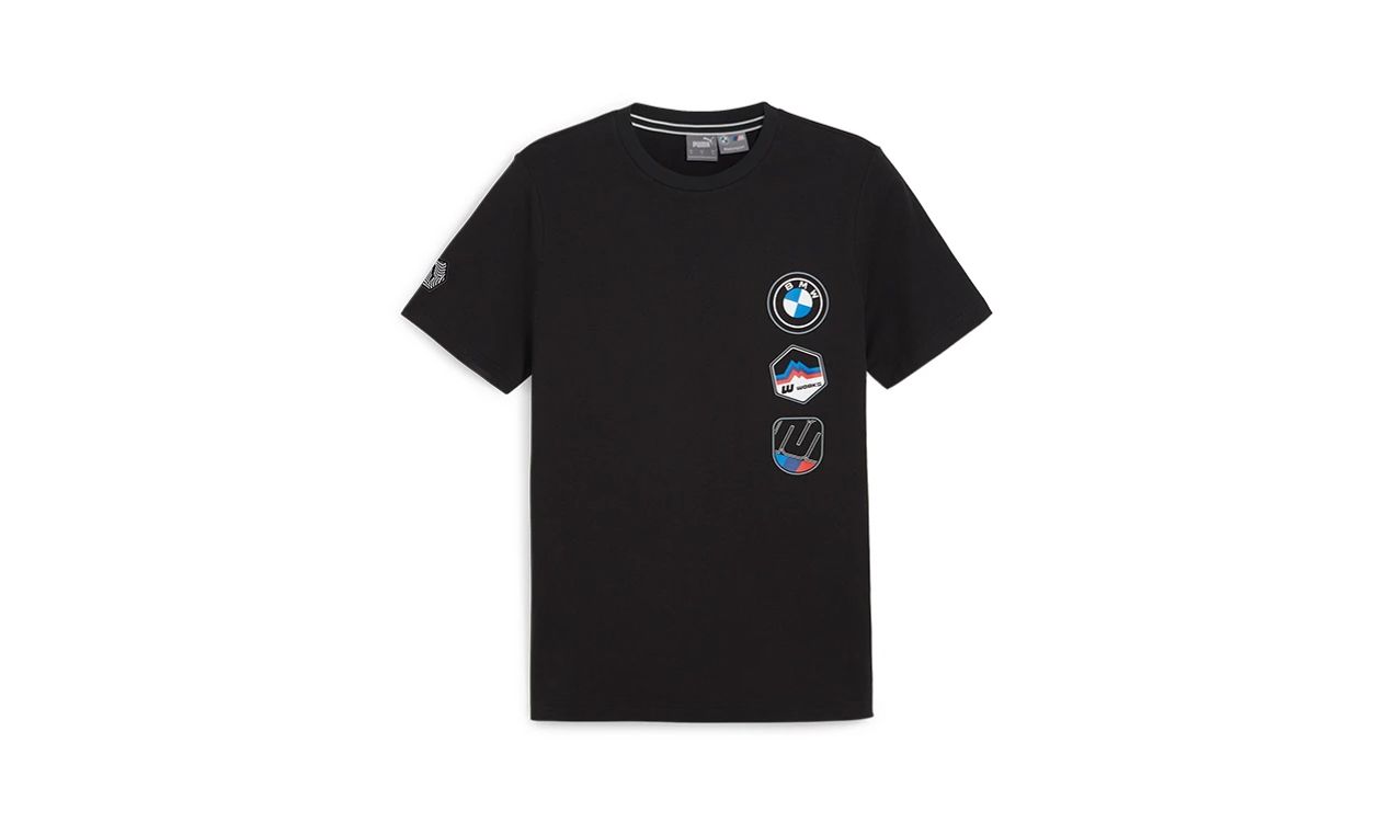 Camiseta BMW M Motorsport CGS talla L con logo en goma. Original BMW. Ideal para fanáticos de la gama M. SKU OEM 80145B31912. Apta para cualquier entusiasta, sin necesidad de conocimientos mecánicos.
