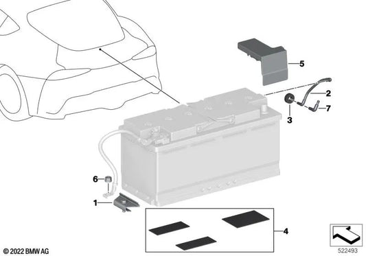 Tubo de Desgasificación de la Batería para BMW Serie 2 G42, G87 Serie 3 G20, G21, G28 Serie 4 G22, G23, G26 Serie 5 G30, G31, G38, G90 Serie 6 G32 Serie 7 G11, G12 Serie 8 G14, G15, G16 X7 G07 Z4 G29 (OEM 61219311080). Original BMW