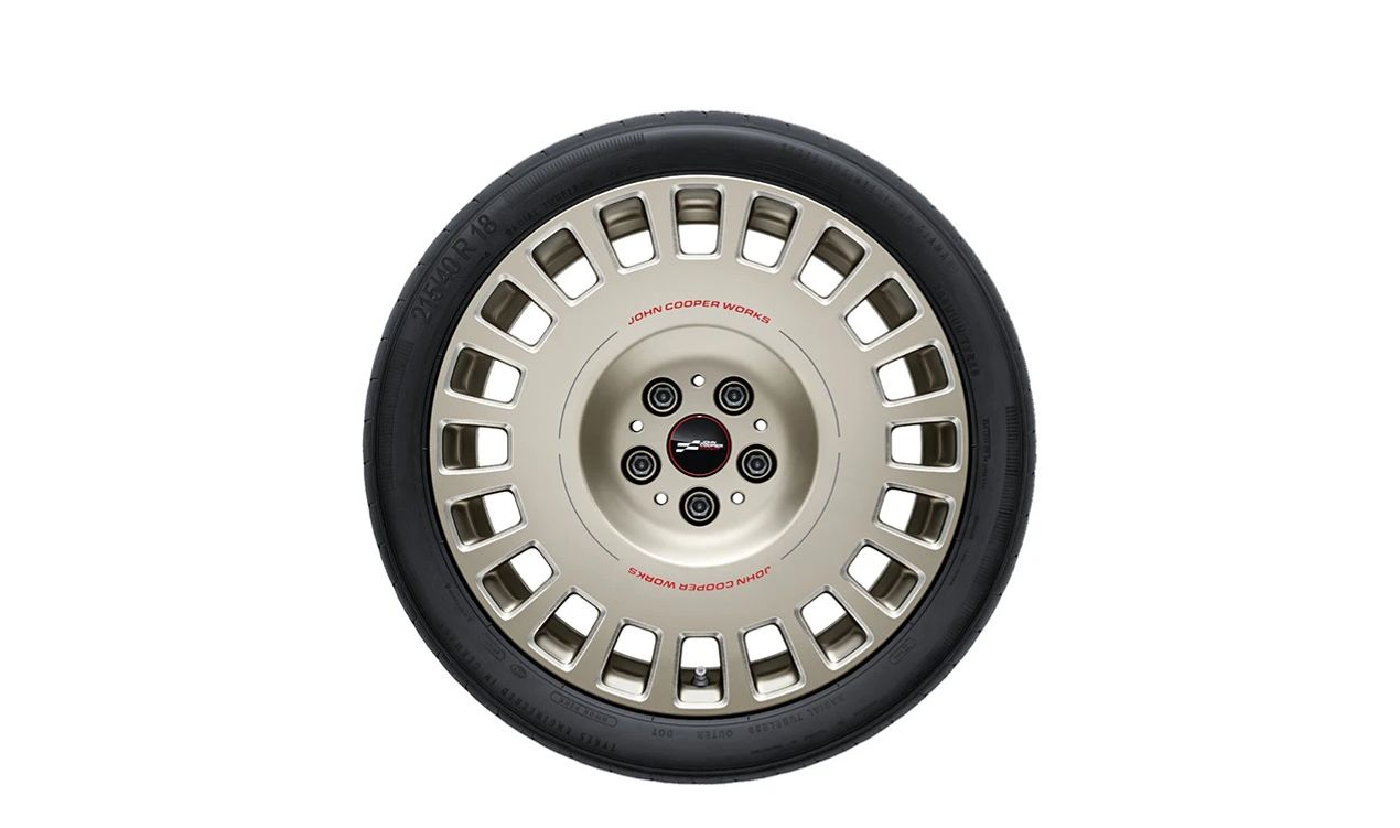 Llanta de aluminio JCW Rallye Spoke 964 OEM 36115A3E644 para MINI F66, F65, Cabrio F67. Original MINI.