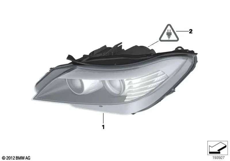 Farol Xenon AHL Direito para BMW Z4 E89 (OEM 63127228864). BMW original