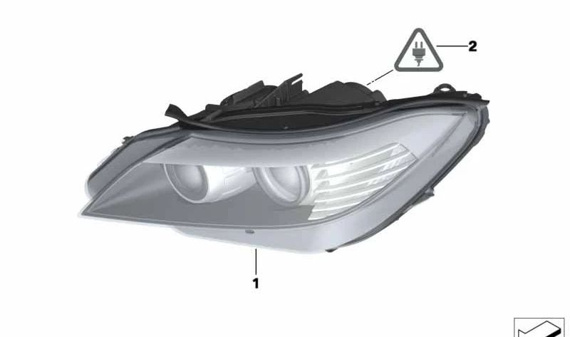 Faros xenón adaptativos AHL izquierdo OEM 63127228867 para BMW E89. Original BMW.