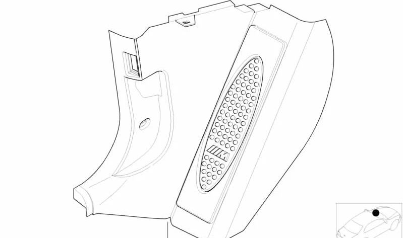 Revestimiento lateral con reposapiés M original OEM 51437902394 para BMW E39 (Serie 5).