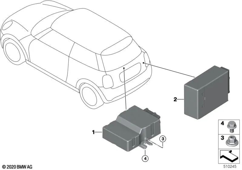 Unità di controllo per la pompa del carburante per BMW Serie 1 F20, F21, F40, F52, Serie 2 F22, F23, F44, F46, Series 3 F30, F31, F34, Series 4 F32, F33, F36, I I12, X1 F48, F49 , X2 F39, Mini F54, F55, F56, F57, F60 (OEM 16149494391). BMW originale