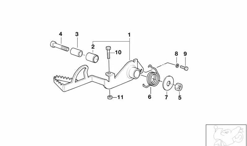 Muelle de torsión OEM 35212311670 para BMW Motorrad F 650 GS, G 650 GS, R 1100 GS, R 1150 GS... y más. Original BMW Motorrad.
