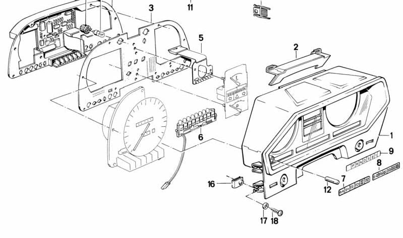 Codiertecker OEM 62111371674 para BMW E24 e E23. BMW original.
