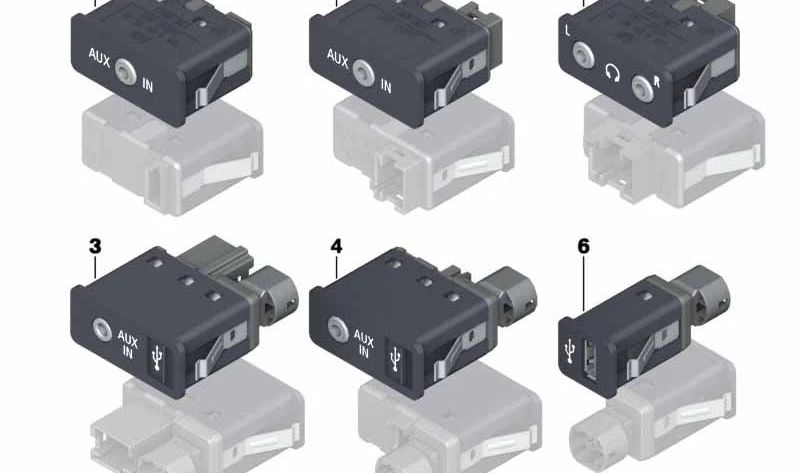 Toma de corriente de 2 entradas OEM 61316930562 para BMW E60, E61, F10, E70, E71, E72. Original BMW.