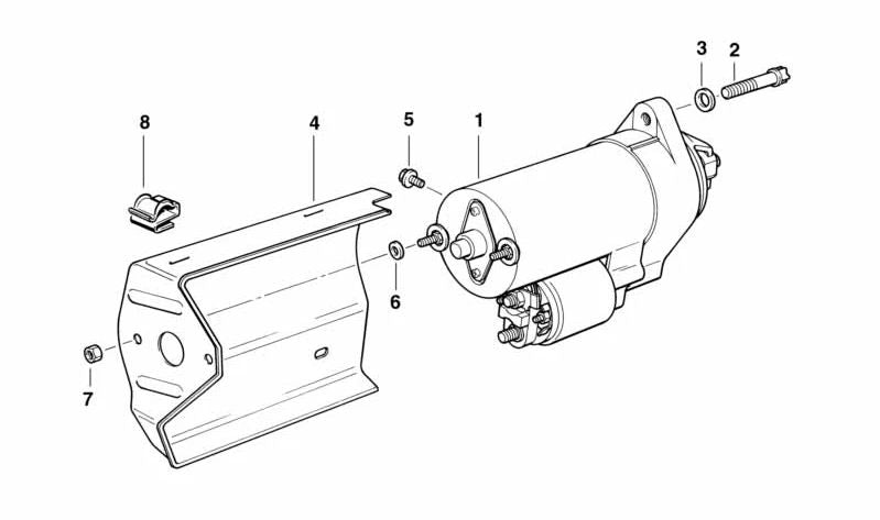 Protector térmico motor OEM 12411747045 para BMW E34, E39, E32, E38, E31. Pieza original BMW.