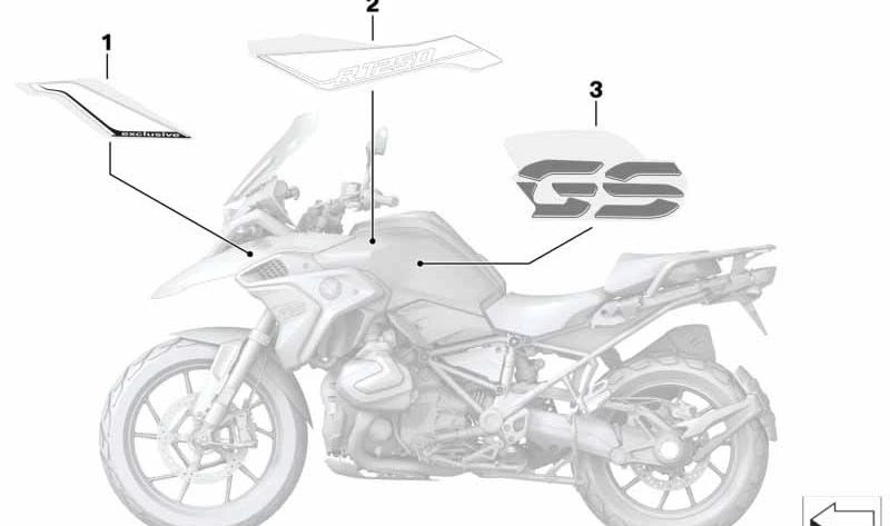 Registro esquerdo OEM 51148406721 Para motocicletas BMW R1250GS (08/2018 - 03/2020). BMW Motorrad original.