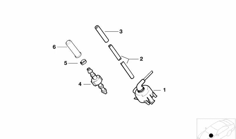 OEM -Luftdosierdüse 64111384459 für BMW E34, E32, E53. Original BMW Stück.