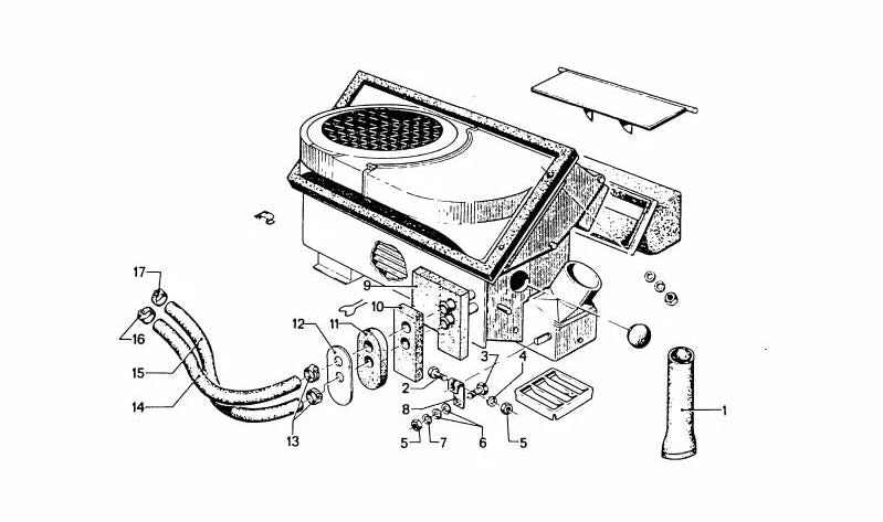 Manguera de refrigerante de avance OEM 64211354604 para BMW E30, E28, E34. Original BMW.