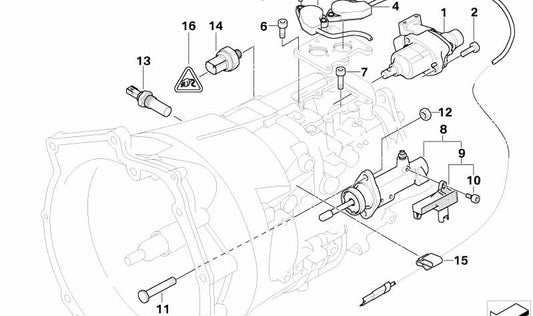 OEM Change Actuator 23427507007 für BMW E46. Original BMW.