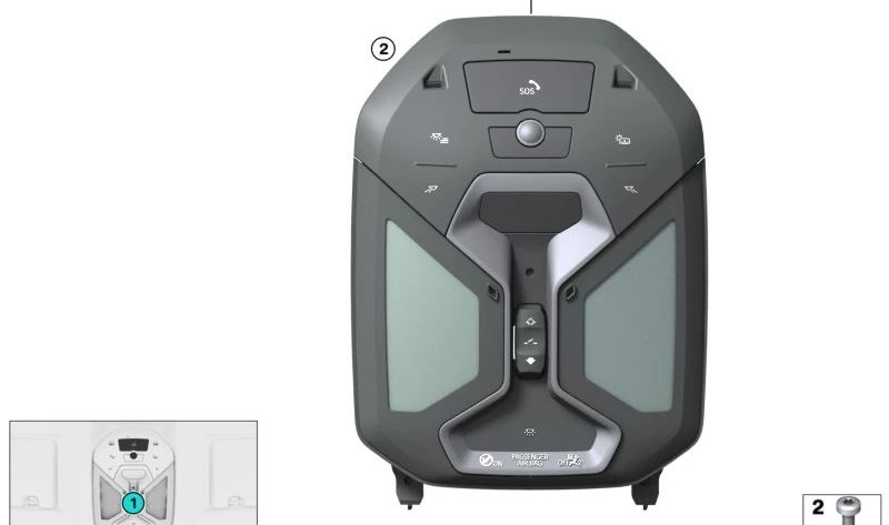 OEM 61315B330D0 Botão de controle do teto para BMW G60, G68, G70. BMW original