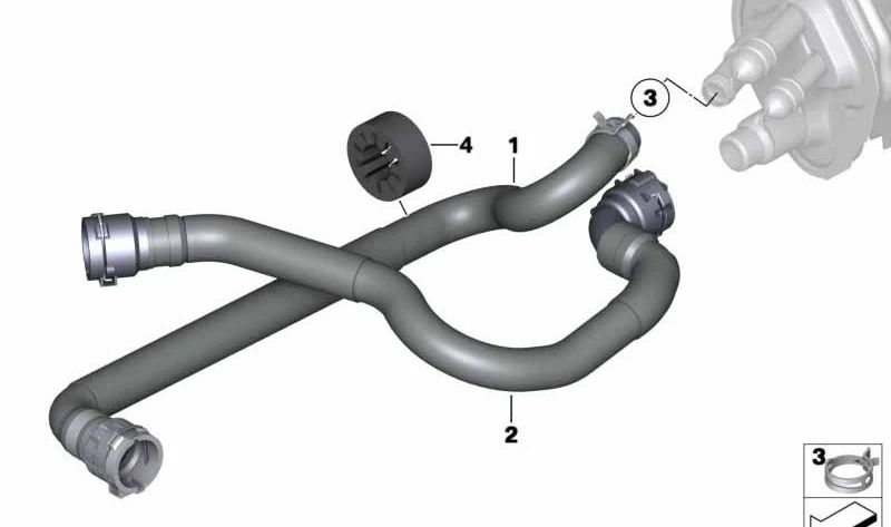Amortiguador de calefacción OEM 64216901626 para BMW E90, E91, E92, E93, E53. Pieza original BMW.