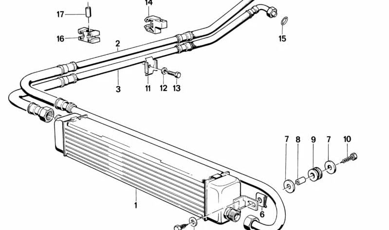 OEM OIL TUBE OEM 17212242142 for BMW E30 324D and 324TD (M21 motor) with manual or automatic change. Original BMW.