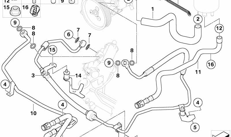 Expansion Manguito Active Address OEM 32416782712 for BMW E60, E60N, E61, E61N, E63N, E64N. Original BMW.