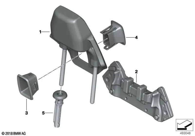 Einleger Lehne for BMW F40, F52, F44, F39, G29 (OEM 52107456455). Genuine BMW