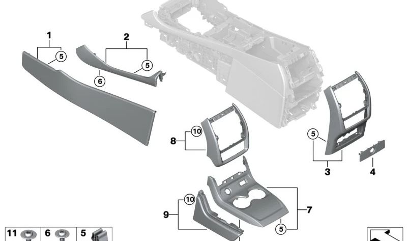 Clip de fijación OEM 07147468646 para BMW F20, F21, F22, F23, F87, G42, G87, G20, G21, G28, G80, G81, G22, G23, G26, G82, G83, F90, G30, G31, G32, G11, G12, F91, F92, F93, G14, G15, G16, G01, G08, F97, G02, F98, G05, G18, F95, G06, F96, G07, i3, I20