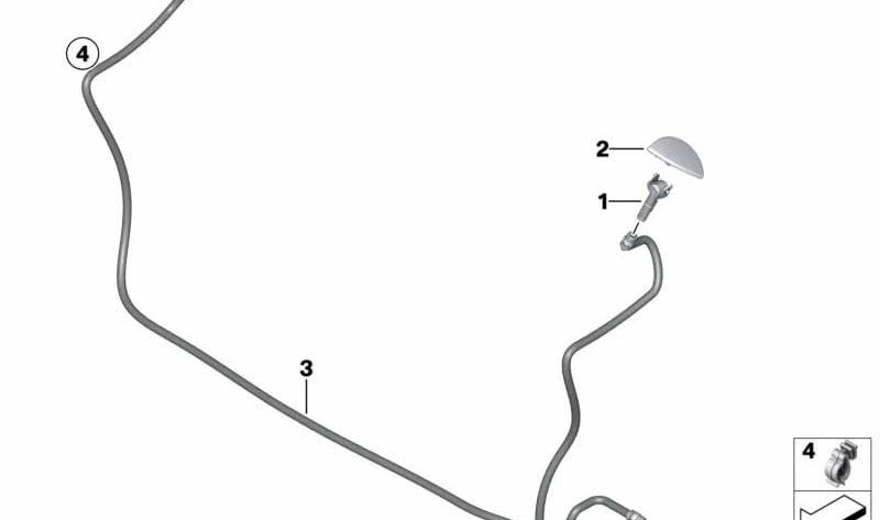 Boquilla telescópica derecha OEM 61679800914 para MINI R60, R61, R6, 3/20. Repuesto original MINI.