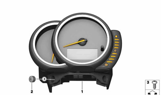 Cuadro de instrumentos OEM 62106992646 para MINI F56, F55, Clubman F54, Cabrio F57, Countryman F60. Original MINI.