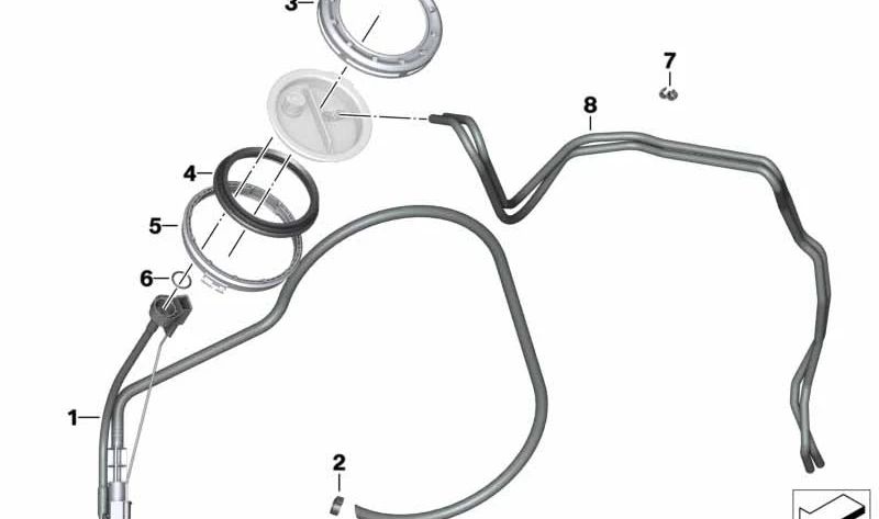 JOING (joint torique) OEM 16141183543 pour BMW E36, E46 et BMW Motorrad RK25. Pièce BMW originale. Idéal pour le système de carburant et les capteurs de niveau.