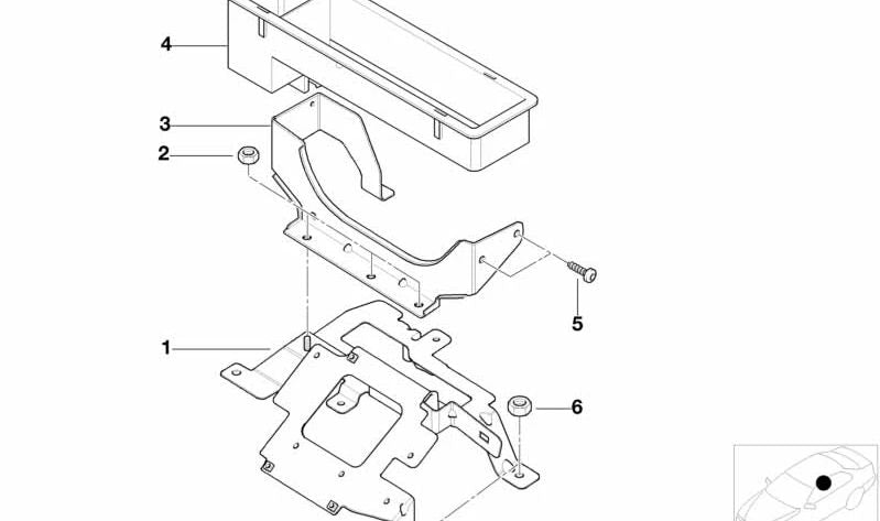 Tuerca hexagonal M6 OEM 34411151209 para BMW E36, E39, E23, E31, E53, Z3, E52. Pieza original BMW para sistemas de freno de mano y freno de estacionamiento.