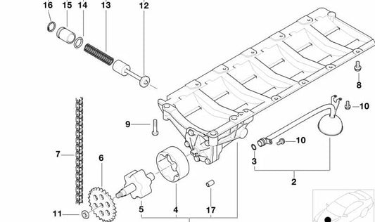 OEM -Ölpumpe 11417507350 für BMW E36, E46, E39, E38, Z3. Originaler BMW -Ersatz.