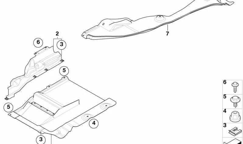 Aislante térmico para transmisión OEM 51483413833 para BMW X3 (E83). Original BMW.