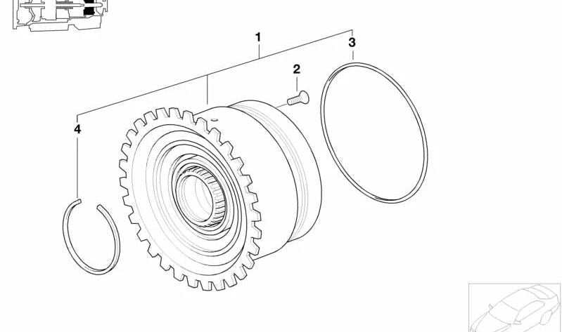 Vis Avellanado pour BMW E34, E39, E32, E38, E31 (OEM 24231421537). BMW d'origine