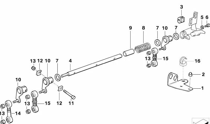 Achse für BMW E36 (OEM 13541401519). Original BMW