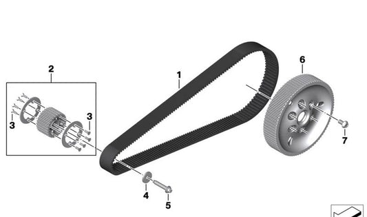 OEM 33811600401 rear strap crown for BMW Motorrad C 400 X, C 400 GT ... and more. Original BMW Motorrad.