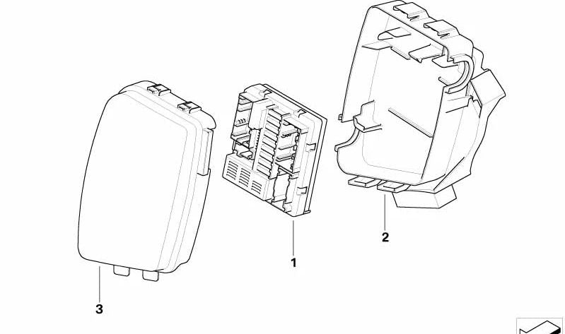 Tapa de módulo de distribución eléctrica OEM 12907533283 para BMW X3 E83 y Z4 E85, E86. Original BMW.